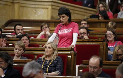 Anna Gabriel en el Parlament.