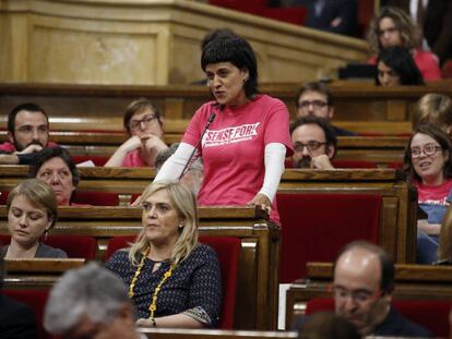 Anna Gabriel en el Parlament.