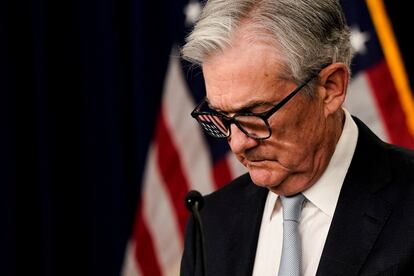 Federal Reserve Board Chairman Jerome Powell holds a news conference in Washington, U.S., November 2, 2022.