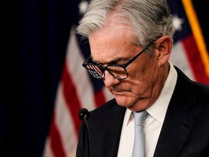 Federal Reserve Board Chairman Jerome Powell holds a news conference in Washington, U.S., November 2, 2022.