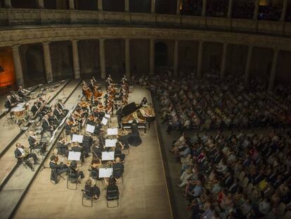 La Orquesta Ciudad de Granada, en una actuación en la ciudad andaluza en 2016.