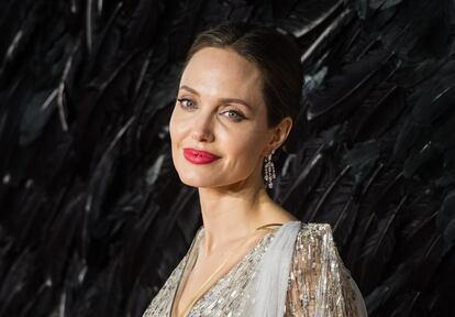 Angelina Jolie, durante el estreno de 'Maléfica' en Londres, en 2019.