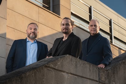 Román Orús, Samuel Mugel y Enrique Lizaso, fundadores de la empresa.