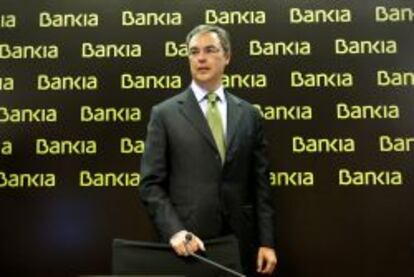 Jose Sevilla durante la presentaci&oacute;n de resultados de Bankia del primer trimestre.