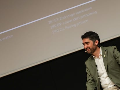 Jordi Puigneró durante el lanzamiento del nanosatélite 'Enxaneta'.