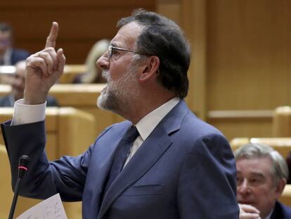 Mariano Rajoy, en una imagen de archivo en el Senado. 