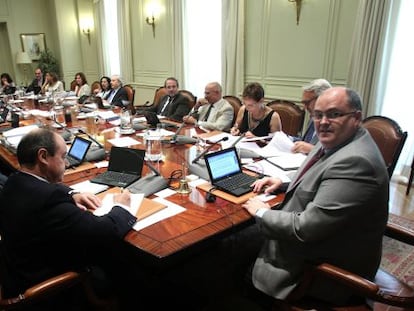 Primera reunión del Consejo General del Poder Judicial tras la dimisión de Carlos Dívar.