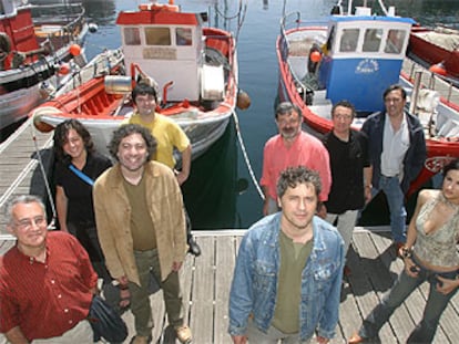 De izquierda a derecha, M. Gallego, M. Yáñez, L. Braxe, X. Souto, M. Rivas, F. Senén, C. Román, X. M. Pereiro e I. Castaño.