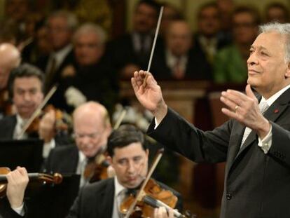 El director indio Zubin Mehta durante el concierto.