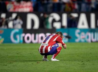 Fernando Torres, al finalizar el partido entre el Atlético y el Barcelona