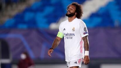 Marcelo se lamenta tras el 0-3 del Shakhtar.