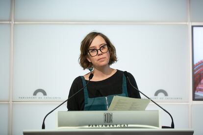 La portavoz de la CUP en el Parlament, Eulàlia Reguant, en una imagen de archivo