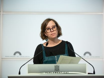 La portavoz de la CUP en el Parlament, Eulàlia Reguant, en una imagen de archivo