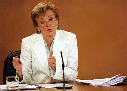 María Teresa Fernández de la Vega, en la rueda de prensa posterior al Consejo de Ministros.