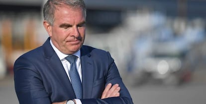 El consejero delegado de Grupo Lufthansa, Carsten Spohr, el pasado 7 de abril en el aeropuerto de Munich.