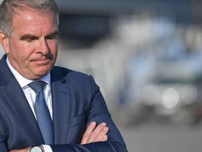 El consejero delegado de Grupo Lufthansa, Carsten Spohr, el pasado 7 de abril en el aeropuerto de Munich.