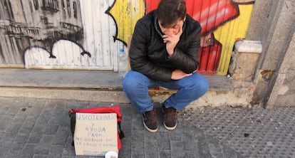 Pedro Vázquez, un excamarero de Madrid que ahora vive en la calle.