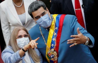 El presidente de Venezuela, Nicolás Maduro, y su esposa, Cilia Flores, el pasado 12 de enero.