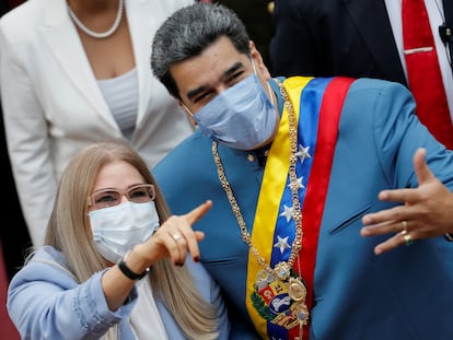 El presidente de Venezuela, Nicolás Maduro, y su esposa, Cilia Flores, el pasado 12 de enero.