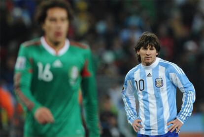 Messi, durante el partido ante México