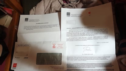 Carta enviada el 11 de junio por la Comunidad de Madrid a Olga, informando de la denegación del IMV, y reclamando la notificación de la INSS que no había recibido.