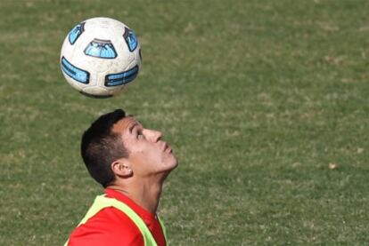 Alexis Sánchez, con la selección de Chile en la Copa América.