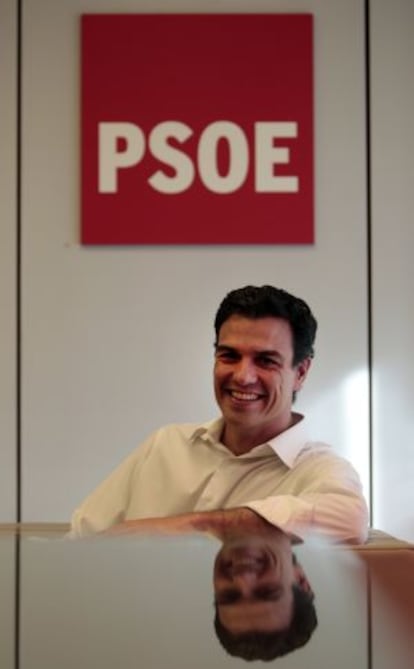 Pedro Sánchez during the interview.