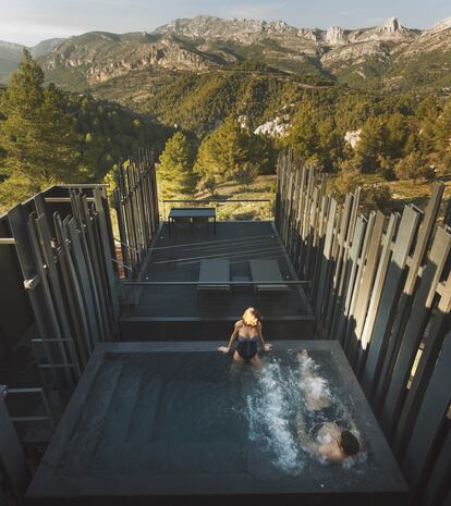 Piscinas en las terrazas de las habitaciones del Vivood.