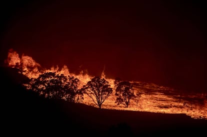 Imagen tomada cerca de Canberra, una de las que dieron la vuelta al mundo durante el incendio que asoló Australia en enero de 2020.