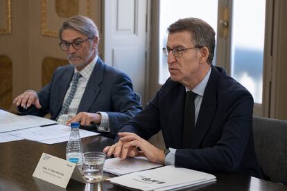 El presidente del PP, Alberto Núñez Feijóo ha presidido en Valencia la reunión del Jurado del XXXI Premio de Convivencia de la Fundación Manuel Broseta.