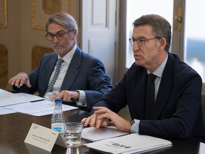 El presidente del PP, Alberto Núñez Feijóo ha presidido en Valencia la reunión del Jurado del XXXI Premio de Convivencia de la Fundación Manuel Broseta.