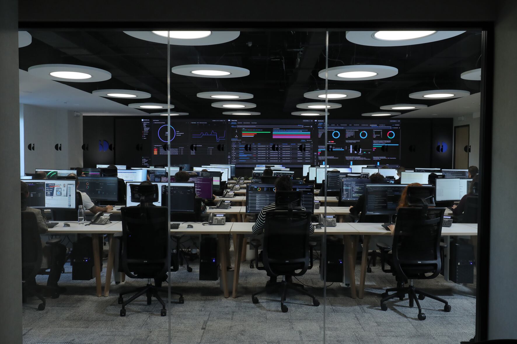 Un SOC (centro de operaciones de seguridad) de BeDisruptive.