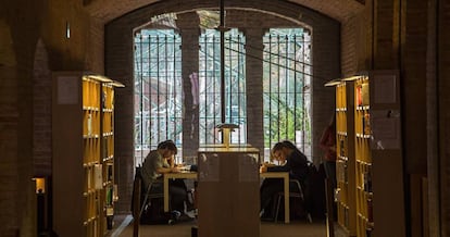 Una biblioteca de la Universidad Pompeu Fabra. 