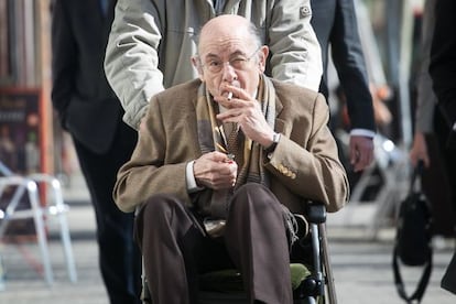 Félix Millet en la Audiencia de Barcelona durante el juicio del hotel del Palau.