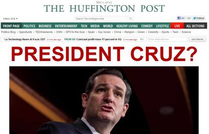 Portada de la edicion de EEUU del Huffington Post.