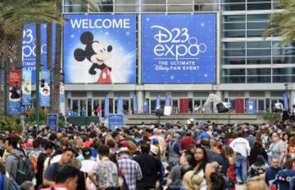 La entrada a la D23 en Anaheim.