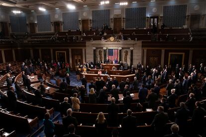 Vista general de la sesión del Congreso de Estados Unidos el día de hoy.
