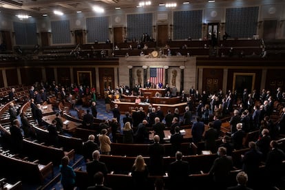 Vista general de la sesión del Congreso de Estados Unidos el día de hoy.