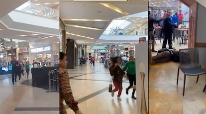 Un hombre le disparó a una mujer que trabajaba en un local del centro comercial Unicentro en Bogotá, Colombia.