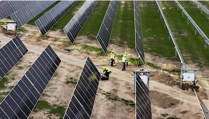 Una planta solar fotovoltaica, en Segovia.