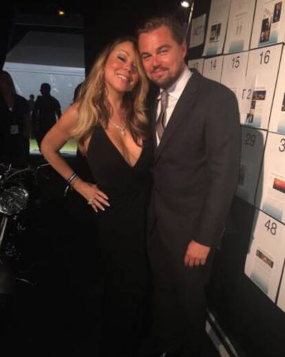 Mariah Carey con Leonardo DiCaprio.