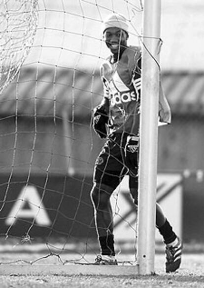 Mendoza, en un entrenamiento.