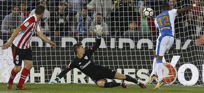 Beauvue marca para el Leganés ante Kepa Arrizabalaga.