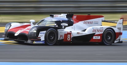 Fernando Alonso, durante las 24 Horas de Le Mans.