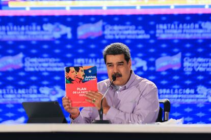 Nicolás Maduro, presidente de Venezuela, durante un acto en Caracas