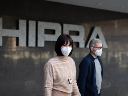 La ministra de Ciencia e Innovación, Diana Morant, tras visitar las instalaciones de Hipra ubicadas en Girona (Cataluña) este martes.