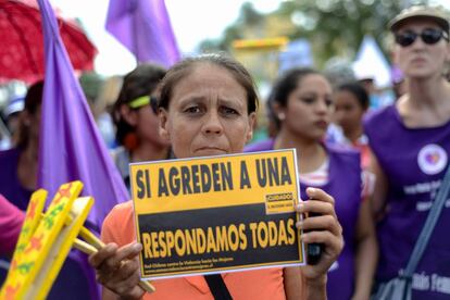 Marcha del 8 de marzo de 2017, en Managua.