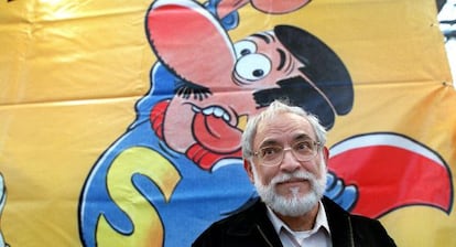 "Jan", Juan López Fernández, creador de SuperLópez, en el Salón del Cómic de Barcelona, en una imagen de archivo