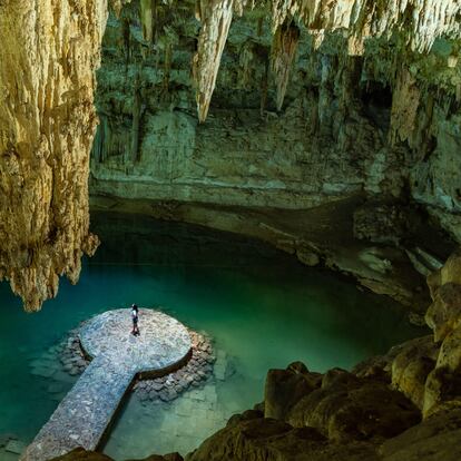 El cenote de Suytun en Yucatán.