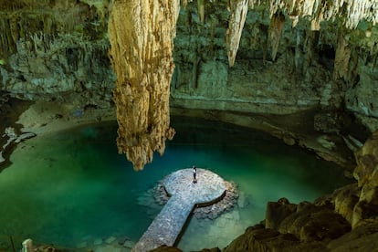 El cenote de Suytun en Yucatán.